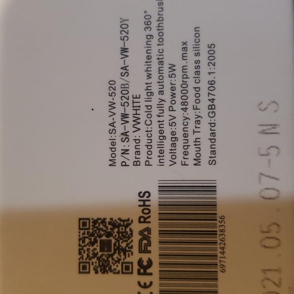 V-White PANDA Ultrasonic Silicone Toothbrush ~ CHILDREN - Picture 3 of 4